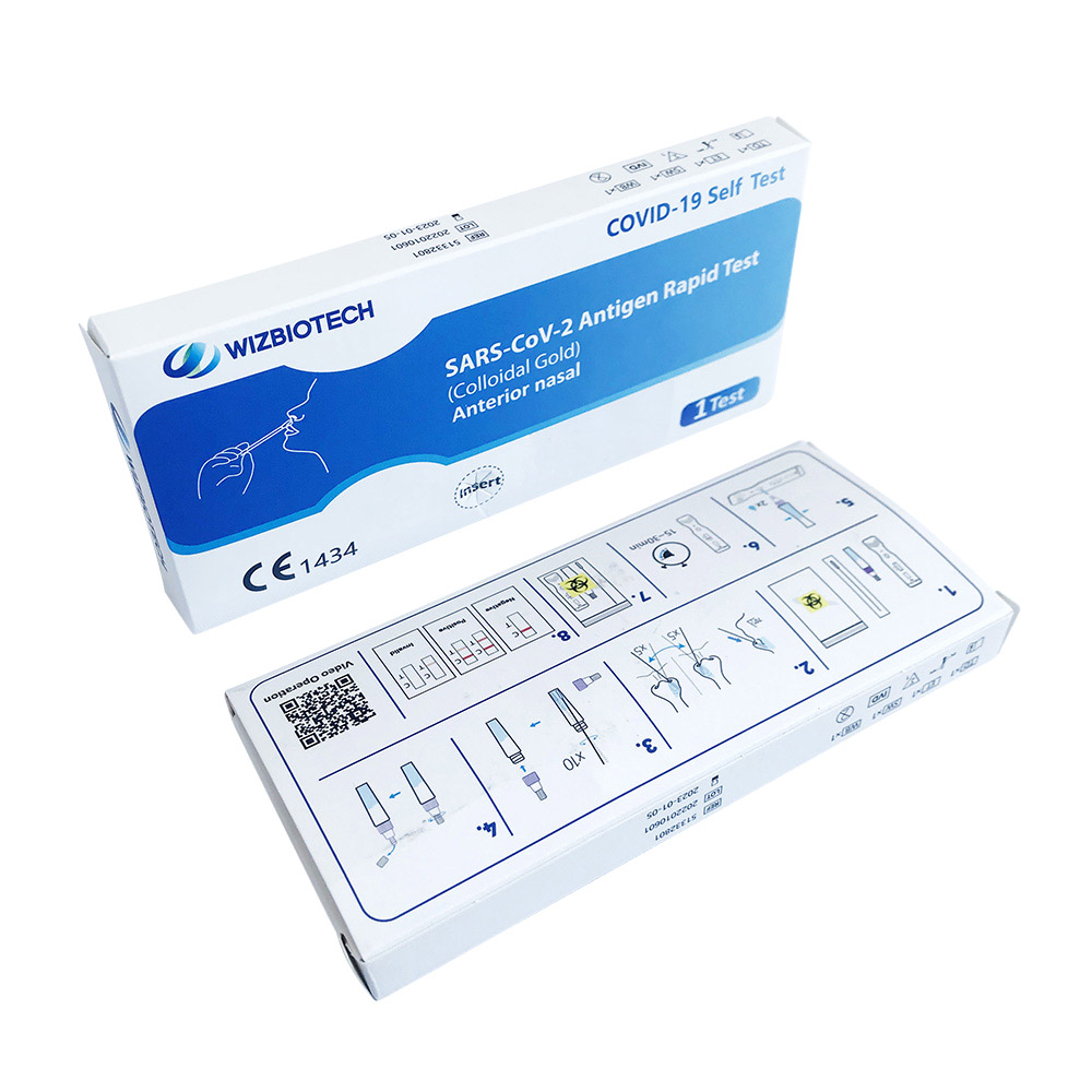 Санҷиши босуръати антигени SARS-CoV-2 (тиллои коллоидӣ) барои санҷиши худ